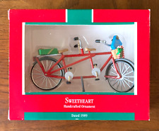Hallmark 1989 Ornament ~ SWEETHEART ~ Bicycle for Two ~ Tandem Bike picture