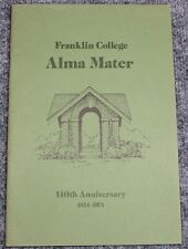 Franklin College Franklin Indiana 140th Anniversary 1834-1974 Commemorative Book picture