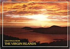 postcard  U.S. Virgin Islands - Greetings from the Virgin Islands - sunset picture