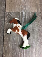 Horse Pony Christmas Ornament Ceramic Hand Painted Vintage 1986  picture