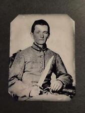 Sixth-Plate Civil War Confederate Soldier Tintype C2326RP picture