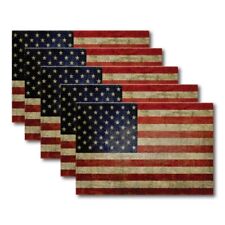 Magnet Me Up Weathered American Flag Car Magnet Decals,5 Pack-4x6 Heavy Duty for picture