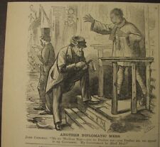 1862 - CHINESE in AMERICA: Civil War political cartoon - Chinaman against draft picture