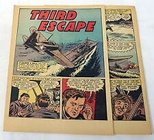 1945 three page cartoon story ~ LIEUTENANT MAURICE E WELLS picture