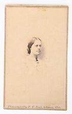 ANTIQUE CDV CIRCA 1860s P.F. FINCH GORGEOUS YOUNG LADY IN DRESS LEBANON OHIO picture