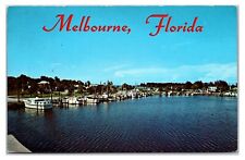 Vintage 1950s - Melbourne Yacht Basin - Melbourne, Florida Postcard (UnPosted) picture
