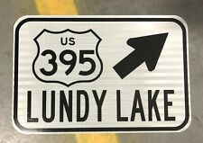 LUNDY LAKE US 395 road sign highway California -12