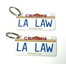 Vintage LA Law TV Show Lifetime Television Promo Keychain Key Ring Lot of 2 picture