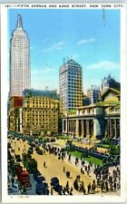 Postcard - Fifth Avenue and 42nd Street - New York City, New York picture
