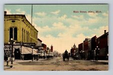 Alma MI-Michigan, Main Street, Drugstore, Antique, Souvenir Vintage Postcard picture
