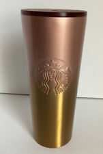 Starbucks Fall 2020 Rose Pink to Gold Ombre Stainless Steel 24 oz Tumbler picture