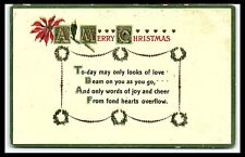 Merry Christmas Greetings Postcard Posted 1919 A Merry Christmas   pc153 picture
