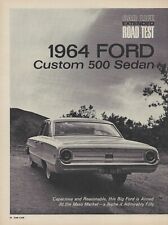 1964 Ford Galaxie Custom 500 Vintage Magazine Road Test Article Ad 289 V8 64 picture