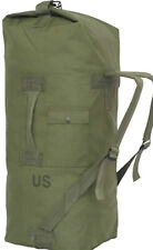 Authentic U.S. Military Duffle Bag, OD Green Nylon Sea Bag Carry Straps Duffel picture
