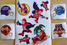 BUDMAN Budweiser Beer 10 Stickers Bud Bowl Flying BUDMAN BREWERIANA Collectibles picture