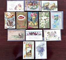 13 ANTIQUE EASTER US POSTCARDS B660 picture