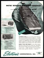 1943 WWII H.M.S. ILLUSTRIOUS British Aircraft Carrier Electronic Labs AD picture