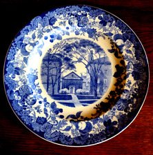 Harvard University 1927 Holden Chapel Hollis Stoughton Wedgwood Plate Blue White picture