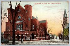 Lawrence, Massachusetts - View of St. Ann's Church - Vintage Postcard - Unposted picture