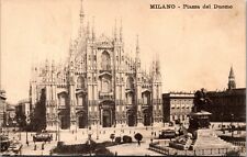 Vtg Milano Italy Piazza del Duomo Milan Postcard picture