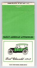 1913 Chevrolet Early American Automobiles Touring Car Vintage Matchbook Cover picture