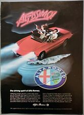 1984 Alfa Romeo Spider Veloce Series-3 Print Ad Alfissimo picture