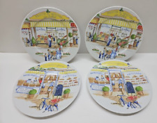 SET OF 4 COLLECTIBLE BOULANGERIE PATISSERIE  DESSERT PLATE -MADE BY R FRANCE picture