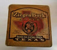 50 NEW ZIEGEN BOCK AMBER TEXAS BEER ADVERTISING COASTERS IN FACTORY SEALED PACK picture