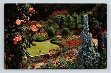 Victoria British Columbia Canada Butchart Gardens Scenic Flowers DB Postcard picture