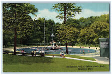 c1950's Swimming Pool in Yellow Creek Park Struthers Ohio OH Postcard picture