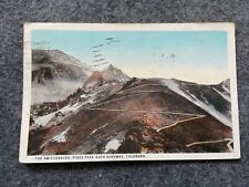 The Switchbacks, Pikes Peak Auto Highway, Colorado Vintage 1924 Postcard picture