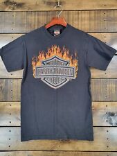 2006 Harley Davidson Men's Size Small Cotton FLAME BURNING HARLEY LOGO T-Shirt picture