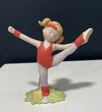 RARE 70s Vintage George Good Taiwan Porcelain Gymnastics Girl Figurine Gymnast A picture