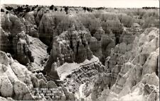 Vintage RPPC Postcard Grand Canyon of South Dakota SD Badlands Rise Photo  D-675 picture