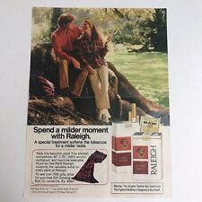 Vintage Raleigh Cigarette Magazine Ad Advertising 1973 Tree picture