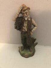 Old Man With Hat And Cost Thrown Over Shoulder Porcelain Figurine picture