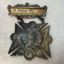 Antique 1883 Catholic Order of Foresters St. Stephen Court 1388 Badge Medal #2 picture