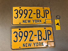 Pair New York License Plates (1973-86] - 3992-BJP picture