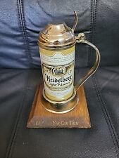 1970s HEIDELBERG LIGHT PILSENER BEER CAN STEIN DISPLAY, CARLING, BALTIMORE, MD picture
