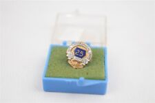 Vintage International Typographical Union 25 Year Pin 24k Gold Plate & Enamel picture