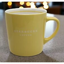 Starbucks 2004 Sunny Yellow Mug White Letter Ceramic Coffee Tea Mug Cup 14 oz picture