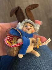 Annalee NEW 3-inch Gingerbread Bunny Rabbit Christmas Figurine with Basket picture