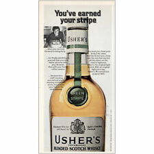 1975 Ushers Scotch Whisky: Earned Your Stripe Vintage Print Ad picture