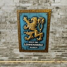 Lowenbrau Beer 3D Sign Munich Munchen German Man Cave Bar Lion Since 1383 picture