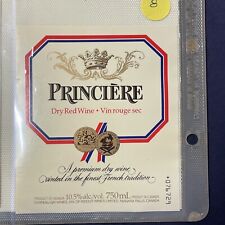 Vintage Chateau-Gai Princiere Dry Red Wine UNUSED Paper Label Q08 picture