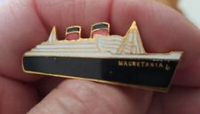 Antique Cunard Line R.M.S. MAURETANIA Lapel pin Broach Enamel England Stratton  picture