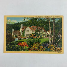 Postcard California Los Angeles Bel Air Bob Burns House Linen Unposted picture