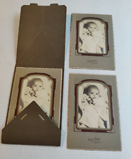 Vintage Cabinet Card Set of 3 Baby by Brown Studios Huntington Park, California picture