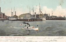 Navy Yard, Charlestown, Massachusetts, Very Early Postcard, Used in 1905 picture