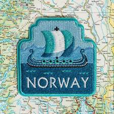 Norway Iron on Travel Patch - Great Souvenir or Gift for travellers picture
